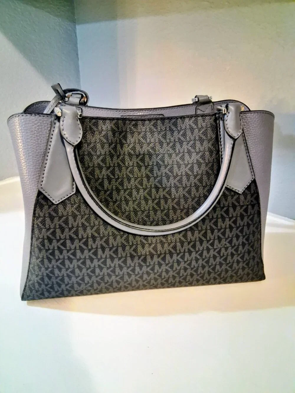 Michael Kors Kimberly Signature Leather Satchel